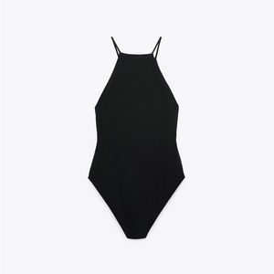 Zara Black Halterneck Bodysuit